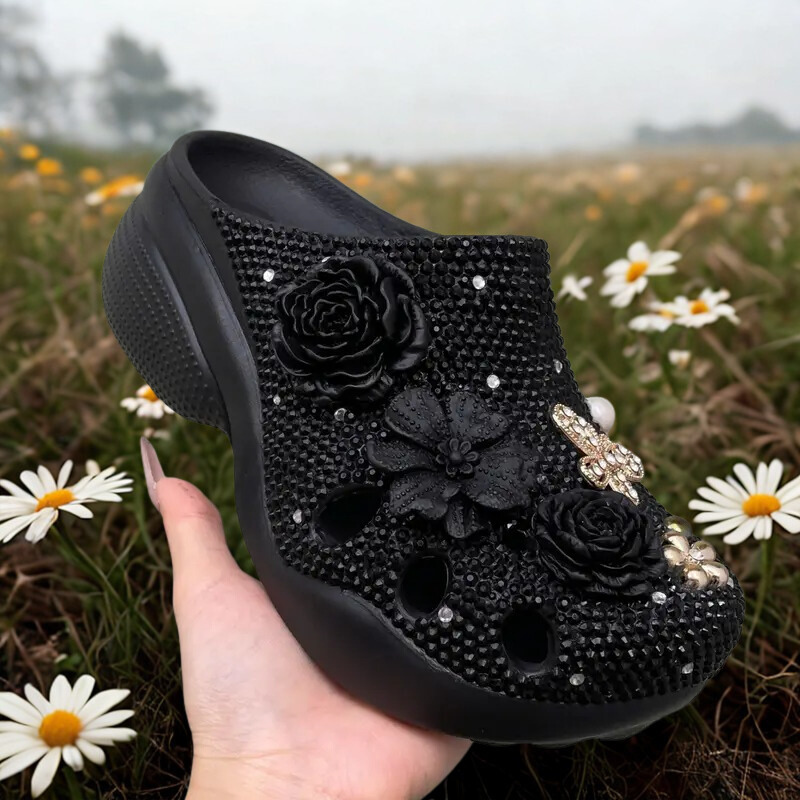 [CUSTOM DESIGN] Rhinestone Clog Sandals