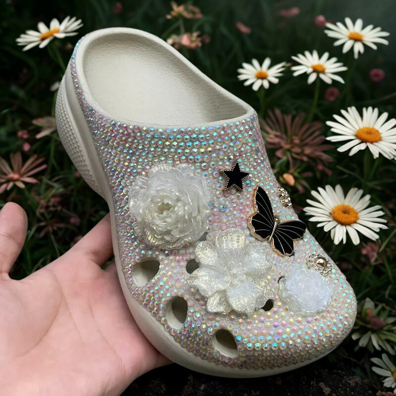 [CUSTOM DESIGN] Rhinestone Clog Sandals