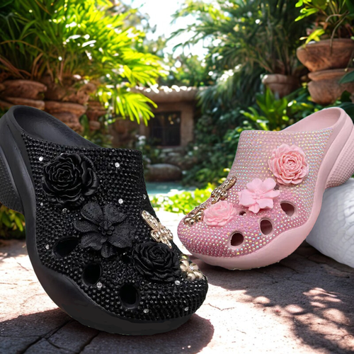 [CUSTOM DESIGN] Rhinestone Clog Sandals